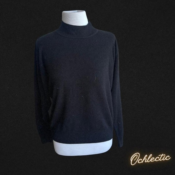 Black Fira turtleneck sweater - Picture 1 of 5